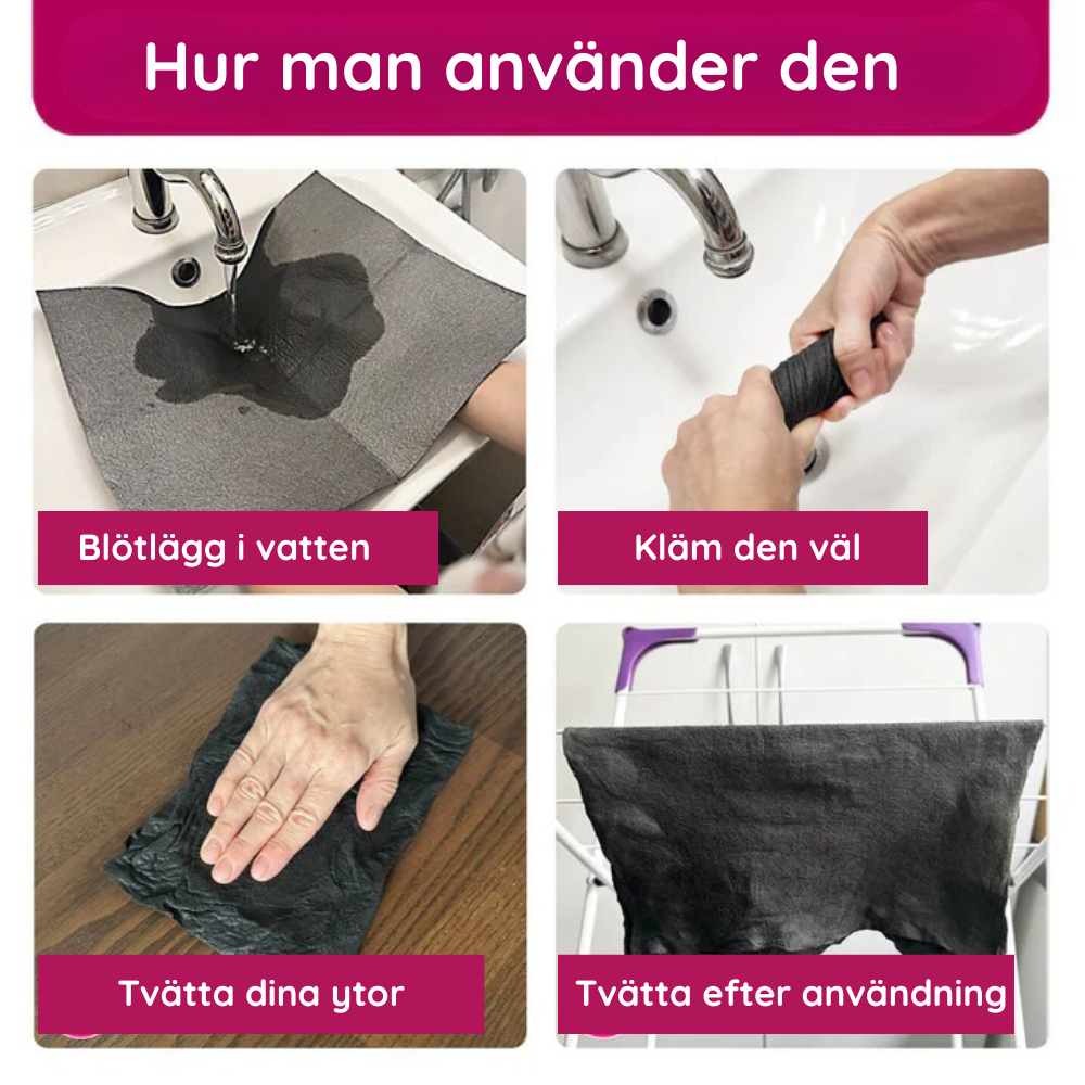 Magiska Mikrofiberduken (5-pack)